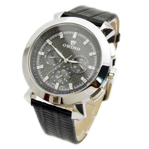 Chronograph Wrist Watch avec cadran en fibre de carbone