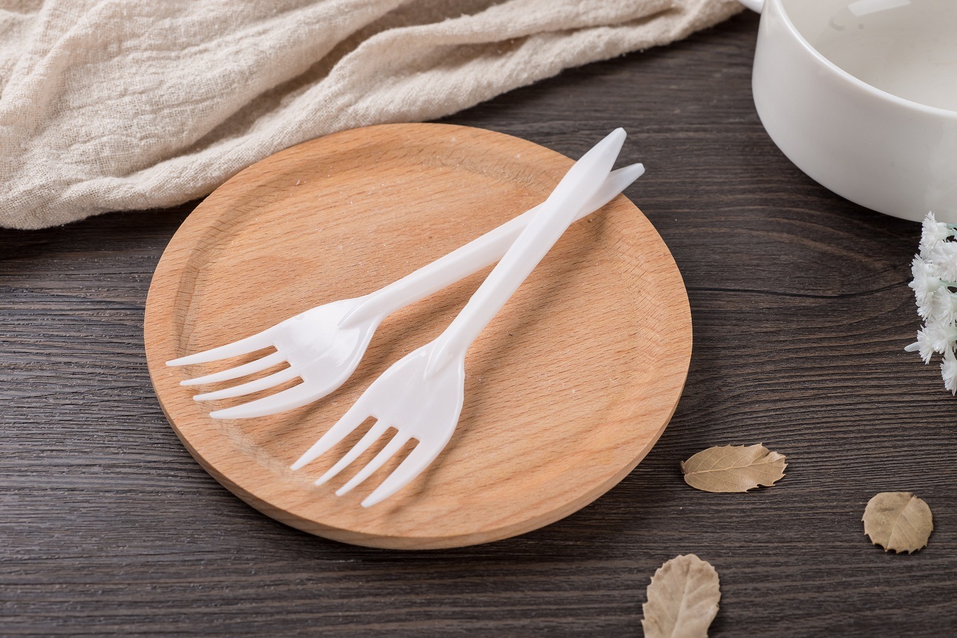 White Cutlery Fork Spoon Knife for Take out Food