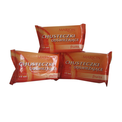 Lingettes humides nettoyantes rafraîchissantes antibactériennes simples