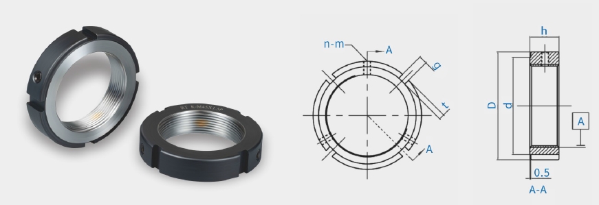 precision lock nuts drawing