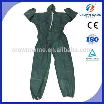 protective nonwoven green coverall