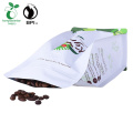 コーヒー豆用のリサイクル可能な平底ポーチ