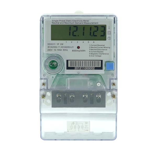 Single Phase Static Electricity Meter with Full Neutral Missing (XLE12 Type 113)