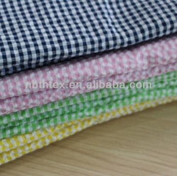 tartan design seersucker fabric