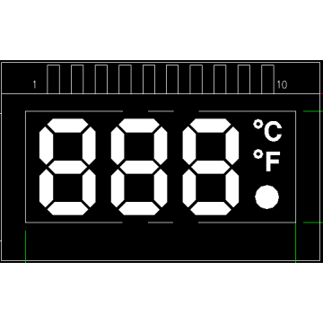 Pantalla de cristal líquido tipo HTN para electrodomésticos