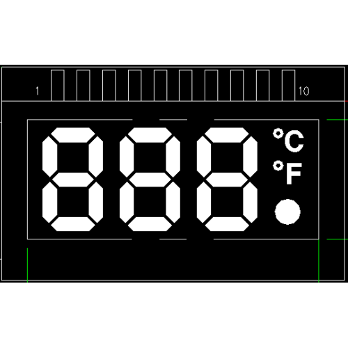 HTN Type Liquid Crystal Display för hushållsapparater