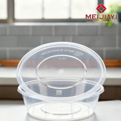 Round disposable packaging box