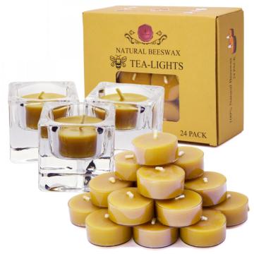 100% Natural Beeswax Tealight Candles