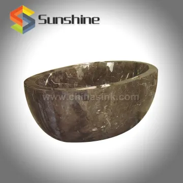 China Coffee Marble Classic Oval Bathtub