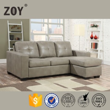 ZOY-90710 Modern L Shape Style Synthetic Leather Folding Corner Sofa Bed