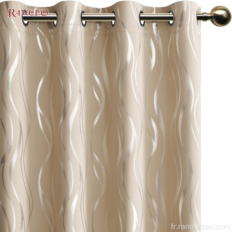 Fulau de salon personnalisé Imprimé 100% Blackout Curtain