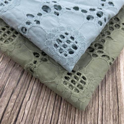 Spring/Autumn Inflorescence Cotton Eyelet Embroidery Fabircs
