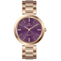 Popular Round Shape Simple Ladies Quartz Steel Watch