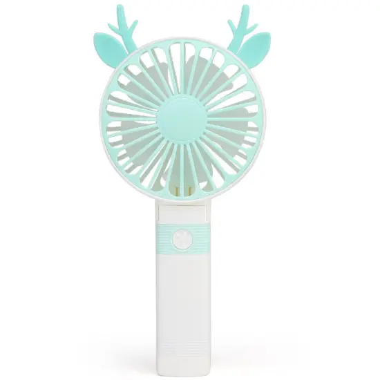 Quiet Cute Cartoon Mini Handheld USB Rechargeable LED Fan