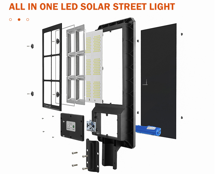150w سعر ضوء الشارع LED بالطاقة الشمسية المتكاملة
