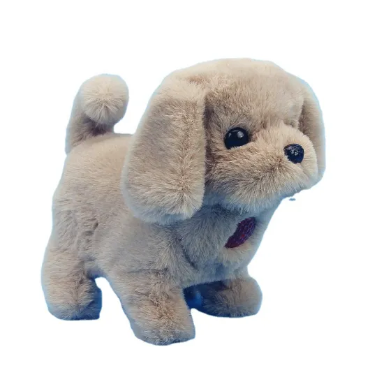 Factory direct selling electronic dog electric dog luminous fun Plush 3 battery pet toys other toy dogs  kids electric toy