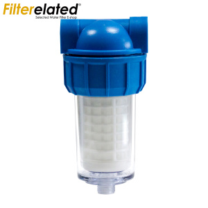 Back Washable Filter Housing With Antiscalant Ball