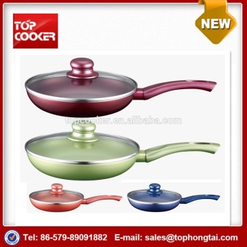 aluminum non-stick coating fry pan with lid as seen on TV