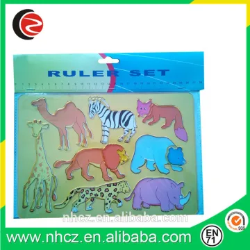 Animal PP Stencil Ruler +Cardboard