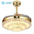 Ventilateur de plafond en cristal LEDER avec lumière