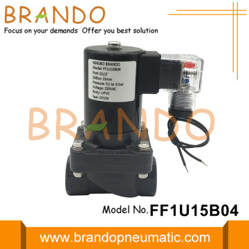 1/2 &#39;&#39; Solenoïde UPVC anti-corrosive 24VDC 220VAC