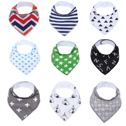 Bandana Bibs Free Pacifier Clip Baby Bibs