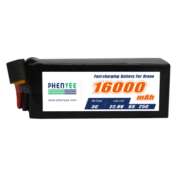  Fast charging drone Battery 16000MAH 25C 22.8V 6S
