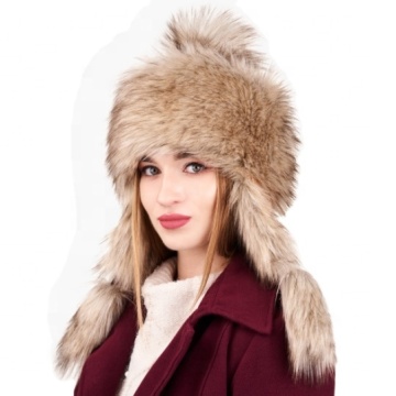 Plush Winter Hats with Thickened Fox Hair and Furry Ear Protection: Princess Style Hat