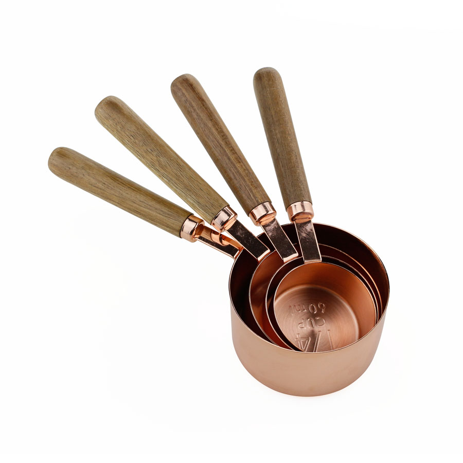 Rose Gold Plated Stainless Steel Measuring Spoons Set