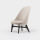 Houten High Back Gestoffeerde Solo Dining Chair