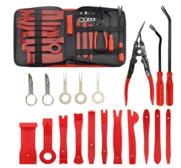 Professionelles Auto -Reparatur -Werkzeug -Kit: Umfassendes Set zum Entfernen von Autos, Türklammern, Paneelen und Armaturenbrettkomponenten, einschließlich Pryenwerkzeugen, Demontage -Picks, Audiokabelzellen und Leitertester