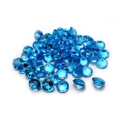 Swiss Blue Topaz Round Cut Diamond crafts