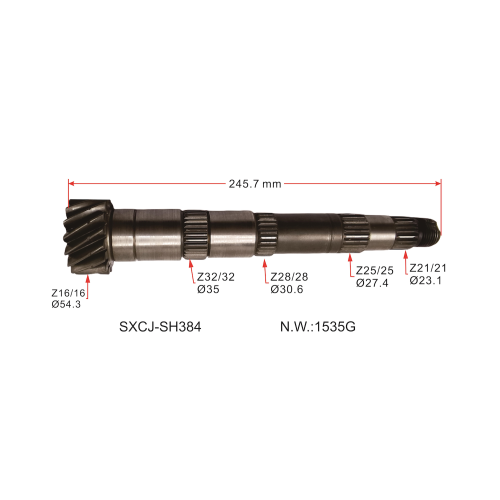 Arbre de transmission des pièces automobiles 16T pour Fiat Doblje 500