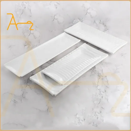 Customizable Melamine Sushi Plates: Hot Selling Rectangular Japanese Tableware for Restaurants and Dinner Services
