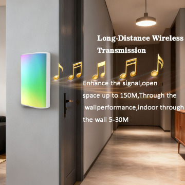 无线直流电池门铃带旋律RGB闪烁