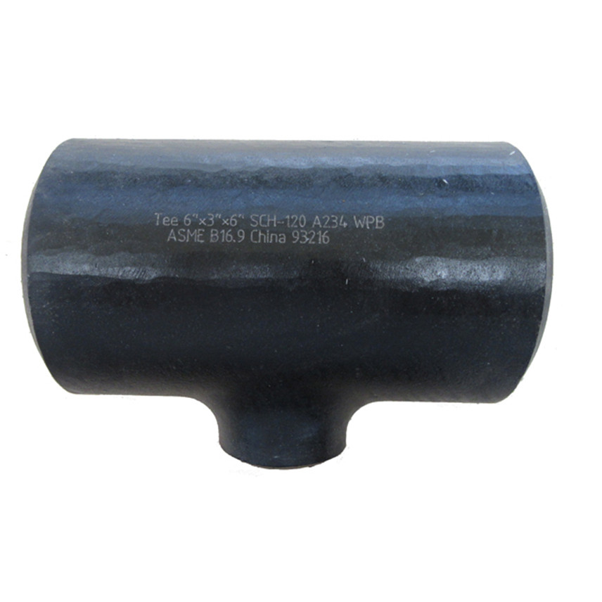 Aço negro de carbono 8 &quot;com redução de SCH60 TEE