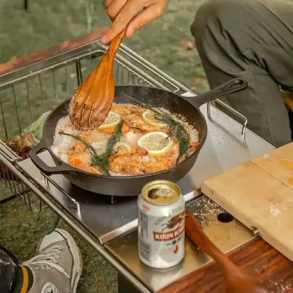 Outdoor Household Portable Desktop Stove 304 Stainless Steel Folding Desktop Gas Stove Camping Stove