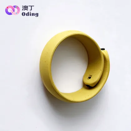 Mustard Yellow Speckled Slap Bracelet Pen