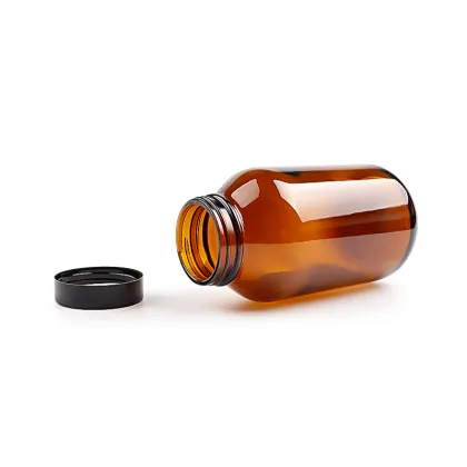 200ml Amber wide mouth pharmaceutical glass medicine bottle