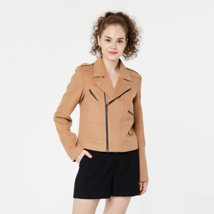 Autumn and Winter Long Sleeve Women Woolen Blazer