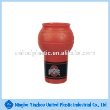16oz/480ml torch shaped basketball plastic mug cup tumbler food grade and BPA free