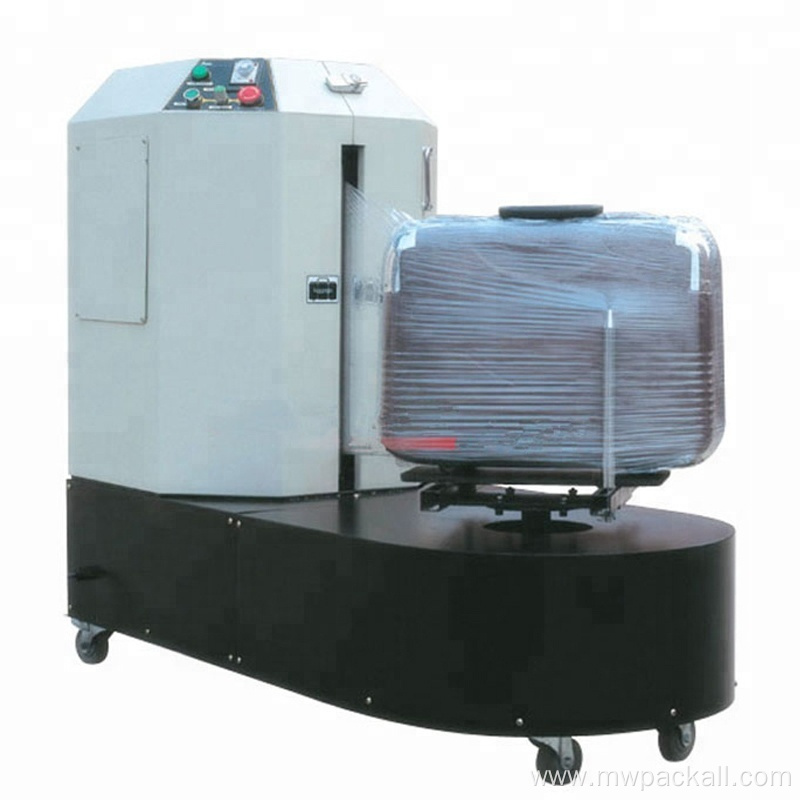 Pre stretch film wrapping machine use for packing luggage in airport