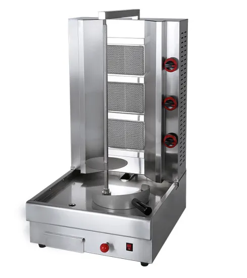 Professional Stainless Steel 3-Burner Kebab Grill Shawarma Machine: Automatic Cooking Solution for Authentic Kebabs and Shawarmas