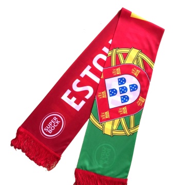 High Quality Cheap Custom Design Printed Football Club Fan Silk Scarf