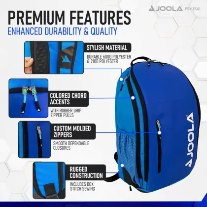 Durable Joola Racket Backpack for Pickleball and Tennis
