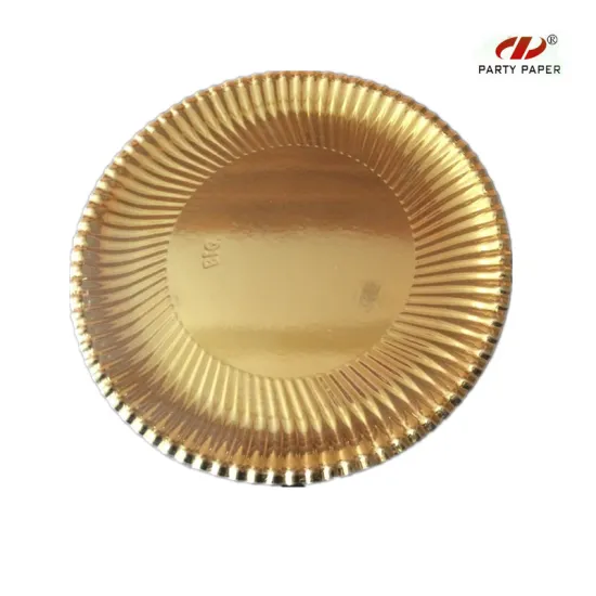 12 Inch Golden Round Shape Paper Tray