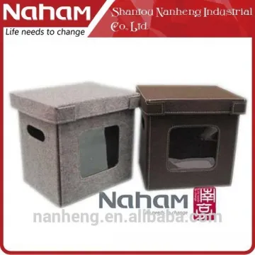 NAHAM innovative design felt jewelry gift box with window
