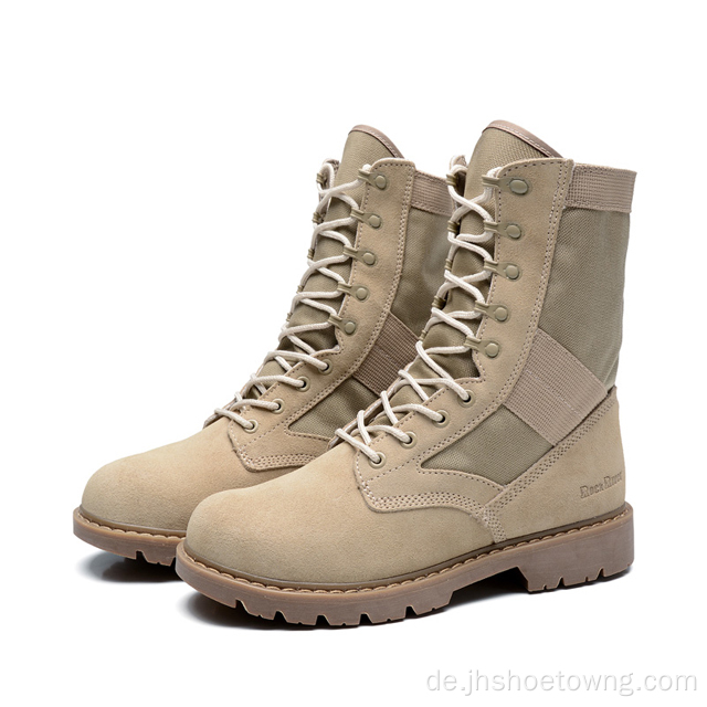 Herren Leder Militär Boot Combat Ankle Boots