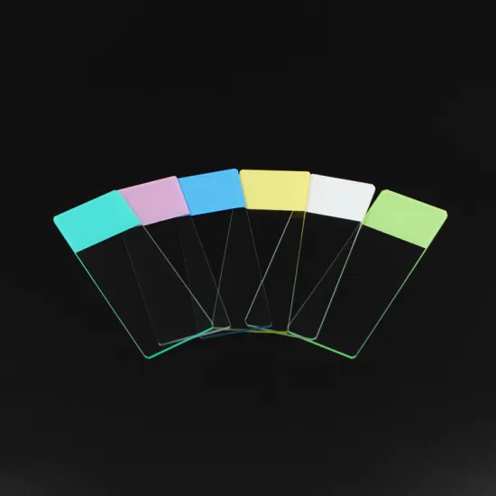 Pathology Writing Colorful Microscope Slide