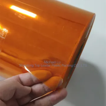 transparent orange color rigid pvc film for thermoforming